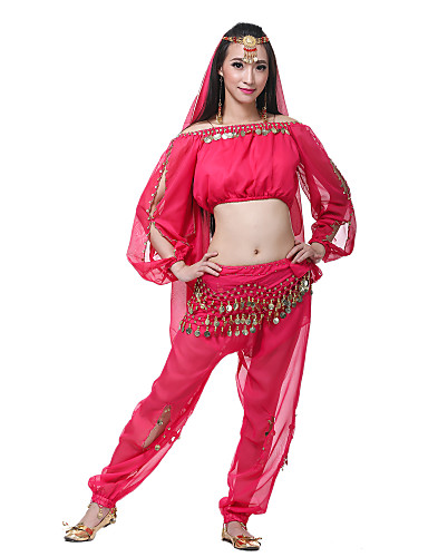 Dancewear Chiffon Indian Belly Dance Costumes For Ladies