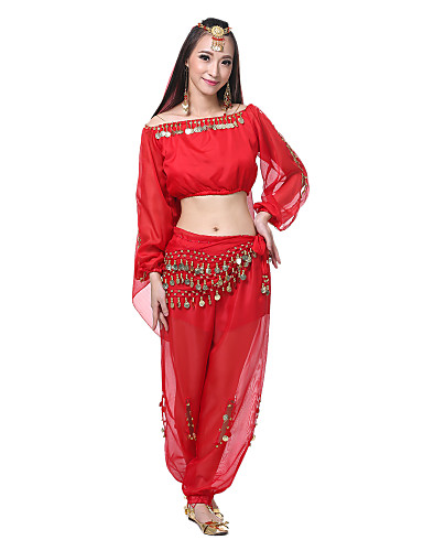 Dancewear Chiffon Indian Belly Dance Costumes For Ladies